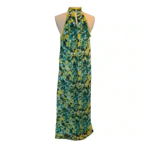 HOUSE OF HARLOW x Revolve Novia Maxi Dress Large Kelly Green & Yellow Floral - Picture 2 of 13